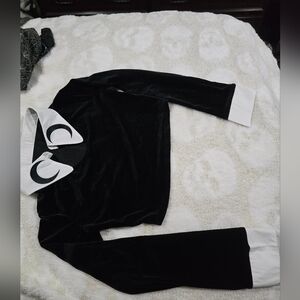 ROMWE Black and White Long Sleeve Top